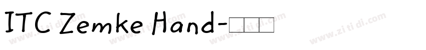 ITC Zemke Hand字体转换